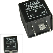 Xotic Tech 3-Pin CF14 EP35 Electronic LED Flasher Relay Fix Turn Signal Bulbs Hyper Flash