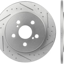 BRAKEUS Brake Rotors Kits Fit for 11-17 CT0h,09-10 Pontiac Vibe,for Toyota Corolla/Matrix/Prius/Prius Plug-In/Prius Prime with 5 -Lugs Slotted Disc