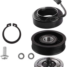 10S17E AC Compressor Clutch Assy for Dodge Ram 2500 3500 4500 5500 2006-2009 Air Conditioning Repair Kit Plate 6 Groove Pulley Bearing Coil