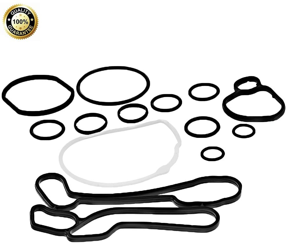 Engine Oil Cooler Gasket Seal Repair Kit for 1.6L & 1.8L Chevrolet Aveo Cruze Sonic Pontiac G3 Saturn Astra