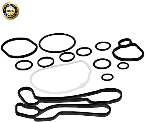 Engine Oil Cooler Gasket Seal Repair Kit for 1.6L & 1.8L Chevrolet Aveo Cruze Sonic Pontiac G3 Saturn Astra