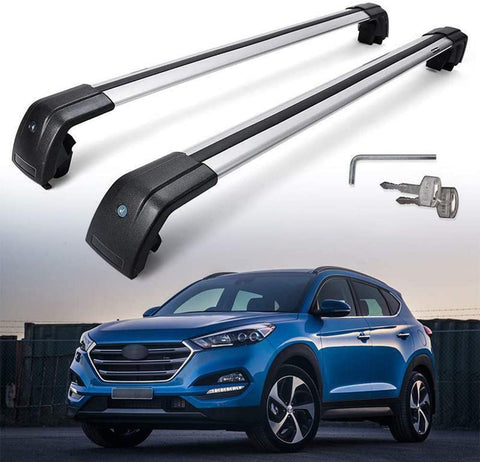 WANCAR Lockable Aluminum Roof Racks Luggage Rail Crossbars Fit for Hyundai Tucson 2016 2017 2018