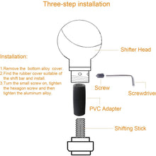 Arenbel 5 Speed Gear Stick Head Leather Shifting Shift Knob Lever Shifter Handle fit Most Manual Cars, (Yellow)
