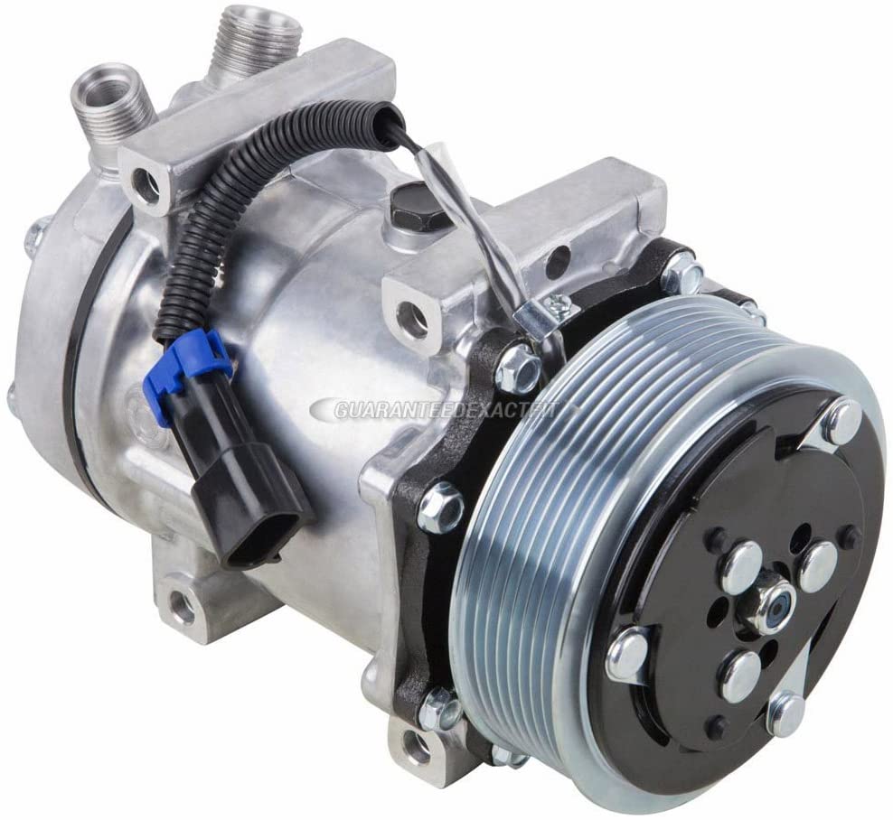 AC Compressor & 119mm 8 Groove A/C Clutch Replaces Sanden SD7H15 4822 w/ 12v Clutch Switch - BuyAutoParts 60-02313NA New