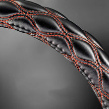 Valleycomfy Steering Wheel Cover Pu Leather Universal 15 Inches, Pathwork Pattern, Breathable, Anti-Slip, Odorless (Brown)