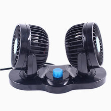 TUTU-C 12V 24V Mini Electric Car Fan Low Noise Summer Car Air Conditioner 360 Degree Rotating 2 Gears Adjustable Car Fan Air Cooling Fan (12V)