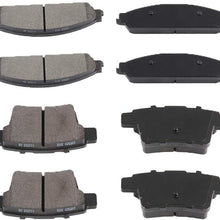 AUTOMUTO Front Rear Ceramic Brakes Pads Set fit for 2008 2009 Mercury Sable 2005-2007 Ford Five Hundred, Ford Freestyle, 2008 2009 Ford Taurus Ford Taurus X 2005-2007 Mercury Montego