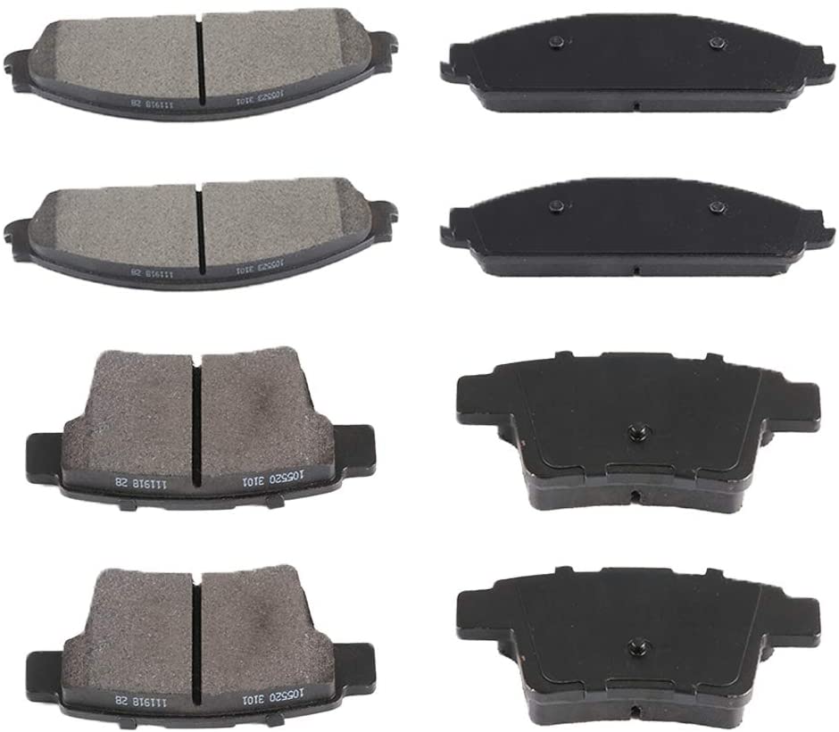 AUTOMUTO Front Rear Ceramic Brakes Pads Set fit for 2008 2009 Mercury Sable 2005-2007 Ford Five Hundred, Ford Freestyle, 2008 2009 Ford Taurus Ford Taurus X 2005-2007 Mercury Montego