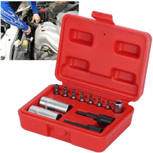 KIMISS Air Conditioning Repair Tool,12pcs Air Conditioning Repair Tool Set 1/4in Valve Cap Removers Core Tamper Proof Bits Car