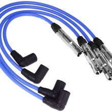 Spark Plug Wire Set Replacement for VW Jetta Golf GL GLS GTI Beetle 2.0L-L4 1998-2001 2011-2014 Replace# 57041 VWC035 Blue