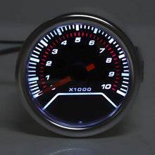Duokon 52mm/2in 0-10000 RPM Tachometer LED White Light Pointer Tach Gauge Smoke Lens 12V