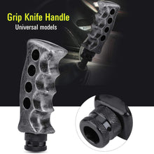 Qiilu Universal Manual Transmission Car Gun Grip Knife Handle Gear Shift Lever Knob Shifter(Titanium)