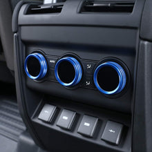 CHEYA Car Rear Air Conditioner Adjustment Knob Rings Cover Trim for Land Rover Defender 110 2020 Car Accessories (Silver)