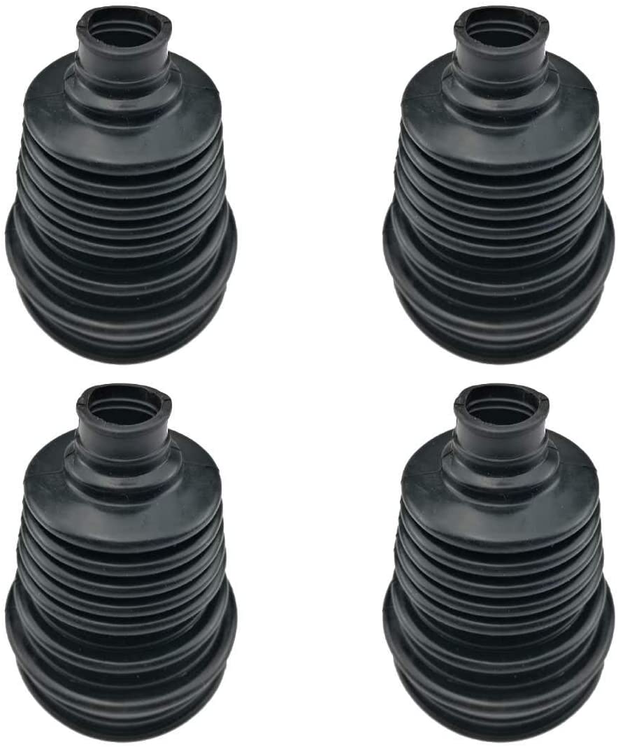 I33T Universal Flexible Silicone Constant Velocity CV Joint Boot Rubber 5 inch(125mm) Height (Pack of 4 Pieces, Black)- no Clamp