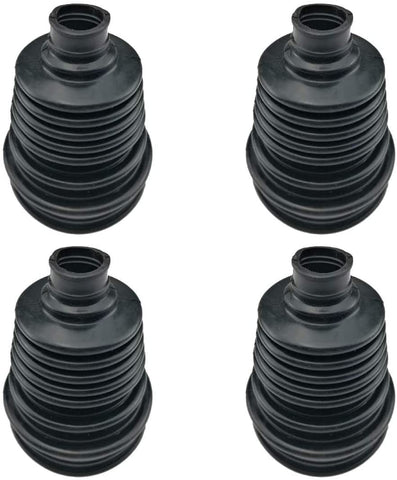 I33T Universal Flexible Silicone Constant Velocity CV Joint Boot Rubber 5 inch(125mm) Height (Pack of 4 Pieces, Black)- no Clamp