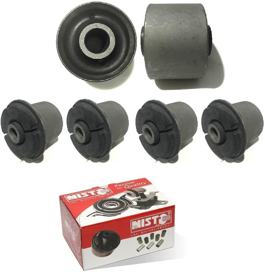 NISTO 6 Front Upper Lower Control Arm Big Bushing Driver Passenger Compatible With Suitable For 2000-2006 Lexus LS430