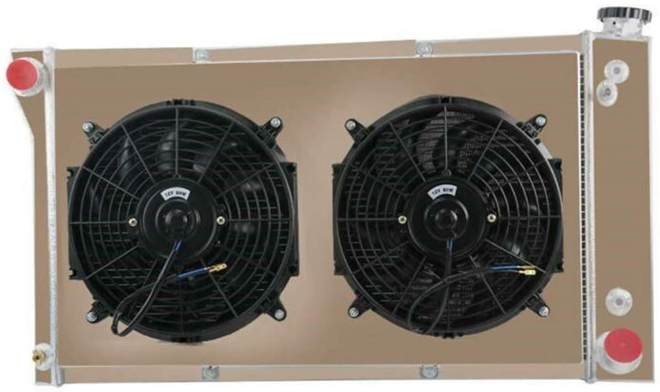 OzCoolingParts 3 Row Core Aluminum Radiator + 2 x 12