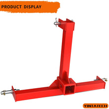 3 Point Trailer Hitch with 2" Receiver for Category 1 Tractor Gooseneck Drawbar Adapter Red Towing Hitch