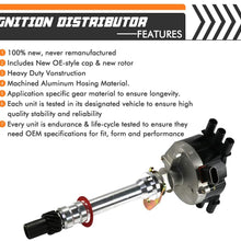 Complete Ignition Distributor For GMC Vortec C1500 C2500 C3500 K1500 K2500 K3500 1996 1997 1998 1999 2000 2001 2002 V8 5.0L 5.7L Relpaces # 93441558