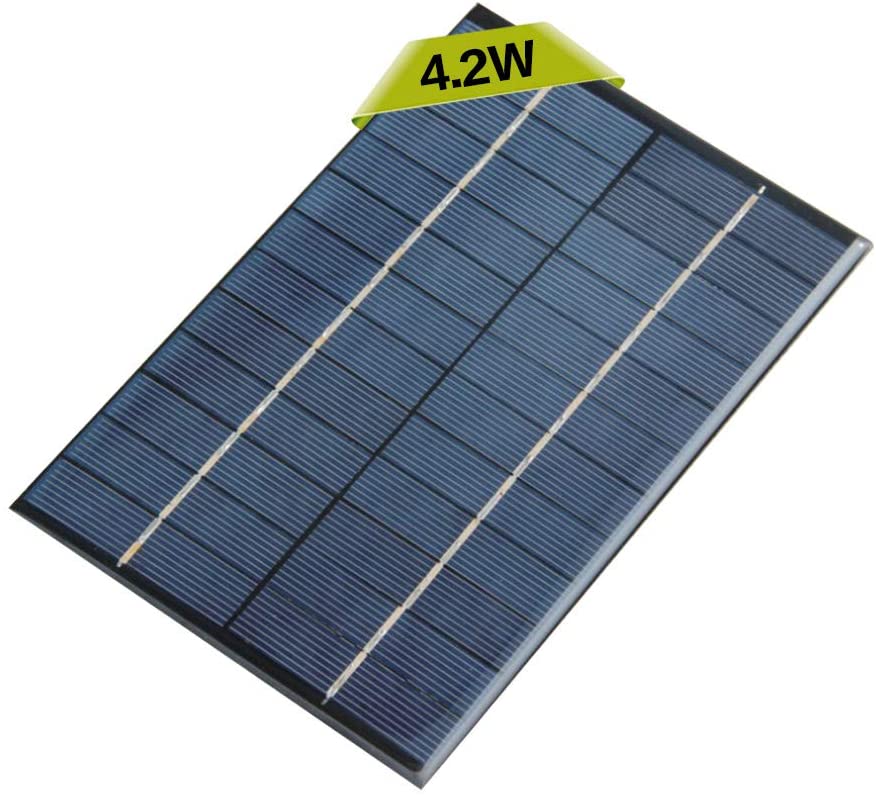 12V 4.2W Solar Panel Module Mini Portable DIY Polysilicon Battery Power Charger with High Efficiency