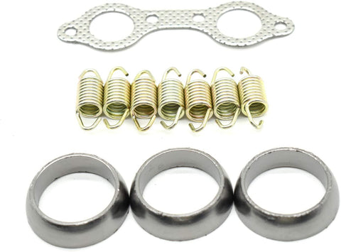 Exhaust Pipe Manifold Gasket Spring Rebuild Kit Compatible with Polaris Ranger 700 800 Sportsman 600 700 2002-2007 Touring X2 2009 2010 2011 2012