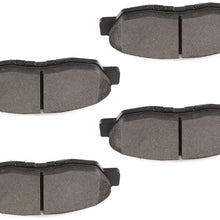BRAKEUS Professional Ceramic Pads Fit for 1997-1999 Acura CL, 1990-2002 Honda Accord, 1996-2011 Honda Civic, 2010-2014 Honda Insight