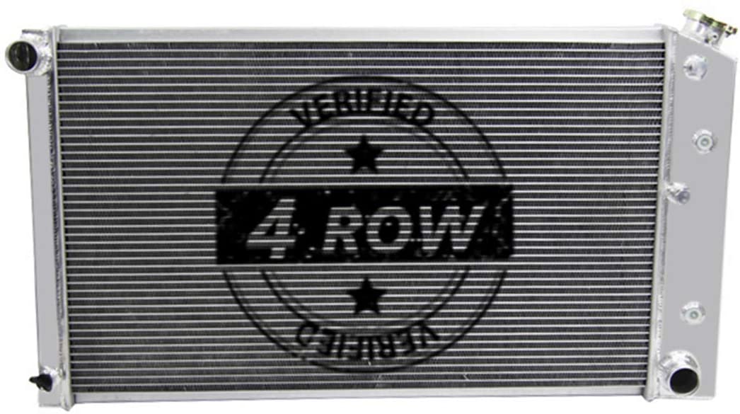 CoolingSky 62MM 4 Row All Aluminum Radiator for 70-89 GM Chevrolet/Buick/GMC Chevelle, El Camino, C/K Series Pickup, Impala Cutlass