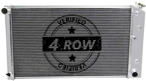 CoolingSky 62MM 4 Row All Aluminum Radiator for 70-89 GM Chevrolet/Buick/GMC Chevelle, El Camino, C/K Series Pickup, Impala Cutlass
