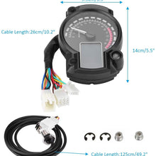 XinQuan Wang Motorcycle Digital LCD Gauge Speedometer Dashboard Odometer Tachometer Motorbike Moto Fuel Level Speed Instrument Auto Gauge