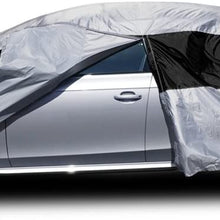 Titan Lightweight Car Cover. Compact Sedan. Compatible with Toyota Corolla, Sentra, and More. Waterproof Car Cover Measures 185 Inches and Includes a Driver-Side Door Zipper.