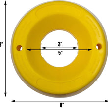 BUNKERWALL Trailer Tongue Jack Wheel Dock for Travel Trailer Jack Caster - High Visibility Yellow