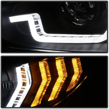 ACANII - For 2016-2020 Honda Civic Halogen Black LED Tube Sequential Turn Signal Projector Headlights Headlamps Assembly