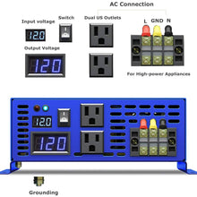 XYZ INVT Pure Sine Wave Inverter - 2500W 24V DC to 110V 120V AC with Wireless Remote Switch, 5000 watt Surge, Power Converter for RV, Camping, Solar System, Grid Off.