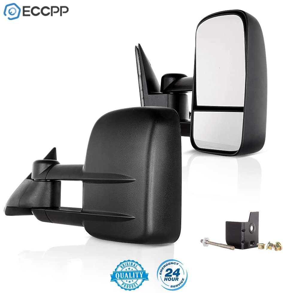 ECCPP Towing Mirrors Replacemen for 88-98 for Chevy/GMC C/K1500 88-00 C/K2500 3500 92-99 Suburban C/K1500 2500 Tahoe Yukon Truck/2000 for Chevy Tahoe GMC Yukon V8 5.7L Manual Telescoping Side Mirrors