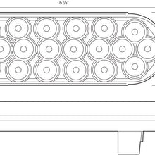 GG Grand General 76522 Red/Red LED Strobe Light (Oval Pearl Grommet and Pigtail)