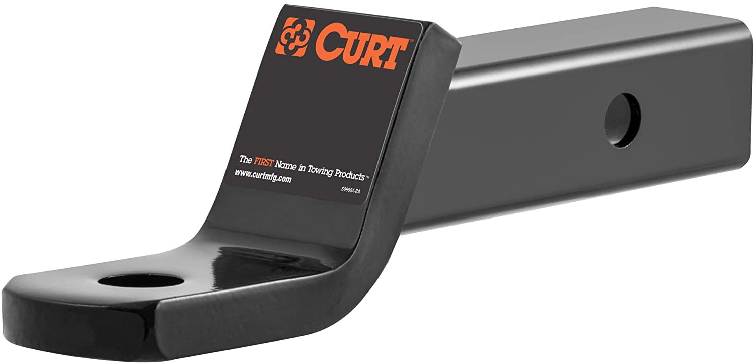 CURT 45030 Class 3 Trailer Hitch Ball Mount, Fits 2-Inch Receiver, 7,500 lbs, 1-Inch Hole, 2-In Drop, 3/4-Inch Rise