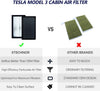 XTechnor Tesla Model 3 Model Y Air Filter HEPA 2 Pack with Activated Carbon Tesla Air Conditional Replacement Cabin Air Filter