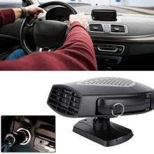 Car Heating Fan, 24V Car Vehicle Portable Heating Fan Heater Defroster Demister Practical Accessory(Red Black)