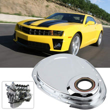 Qiilu Replacement Car Aluminum Alloy Timing Chain Cover Kit Gasket Seal Bolts Fit for Chevy SBC 283 327 305 350 383 400 Engines