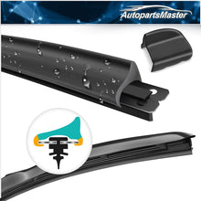Windshield wiper blades Hybrid Front Window U J hook wiper 21" + 19" Winter Summer Wiper Car Windshield wiper blades NO.19E01-2 by AutopartsMaster (set of 2)