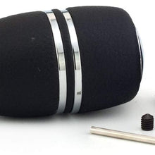 Thruifo Push Button Car Knob Shifter Head, Aluminum Alloy Gear Stick Shift Fit Most Automatic Vehicles, Black
