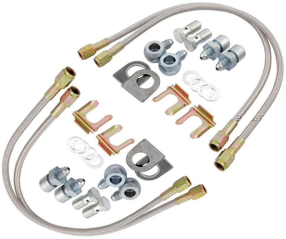 Brake Line Hose Kit Steel Braided Metric 15