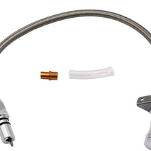 1409KMT TH350 TH400 Transmission Dipstick Tube Tool with Lock Flexible Stainless Steel Compatible with Chevy GM TH350 Tranny 350 Turbo HOT TH400 Turbo (Silver)