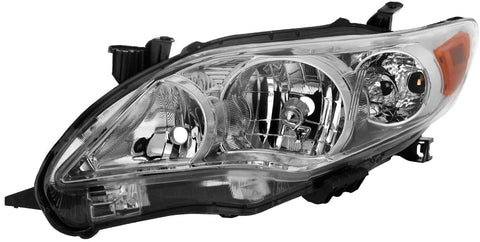 (U.S. Built) (Not fit S Model) Toyota Corolla 11-13 Driver Side Headlight (Left Side) Chrome