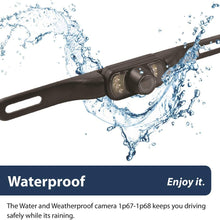 Blaupunkt XC262 Universal Color Waterproof Backup Camera Car Rear View Camera Wide 170 Degree Viewing Angle License Plate Mount with Infrared Night Vision LED