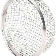 ZENITHIKE S-tandard Size White Roof Vent Lid RV Stainless Steel Mesh Camper RV Furnace Flying Insect Screen net 2.8 Inch x2 Heater Exhaust Vent Cover for Camper