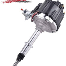 SPEEDTUN Ignition Distributor with Red Cap Kit Replacement for Chrysler Dodge Plymouth 318 340 360 Small Block V8 Engines One Wire