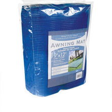 Camco Durable Reversible RV Camper Awning Mat- Mildew and Rust Resistant Help Prevents Dirt From Being Tracked - Perfect for Campsites, Beaches, Picnics 9' X 12'- Blue(42821)