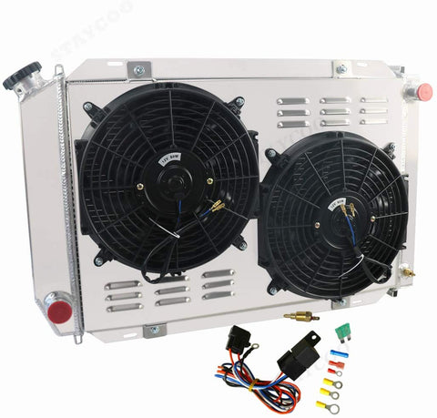 CoolingSky 2 Row Aluminum Radiator +2X12