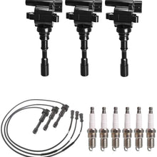 ENA Set of 3 Ignition Coil 6 Platinum Spark Plugs and 3 Wire Wireset Compatible with 2003-2006 Kia Sorento 3.5L V6 UF431